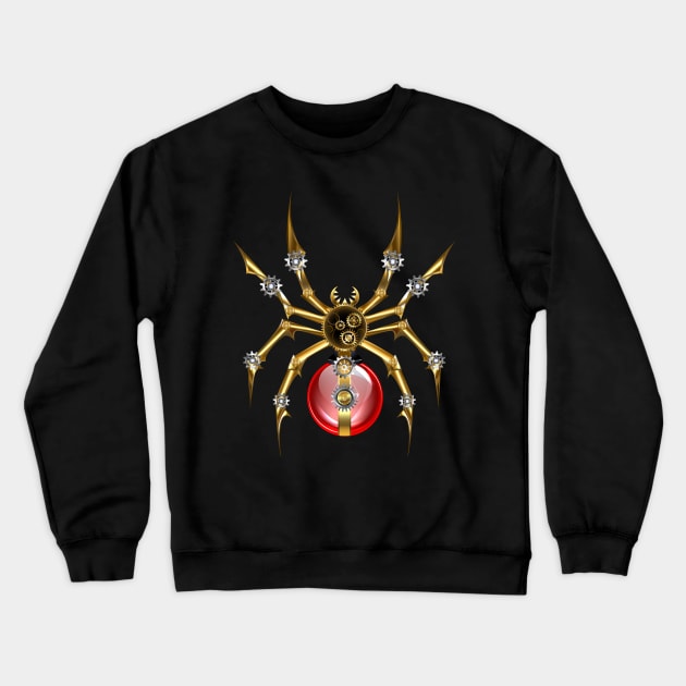 Spider with Red Light Bulb ( Steampunk ) Crewneck Sweatshirt by Blackmoon9